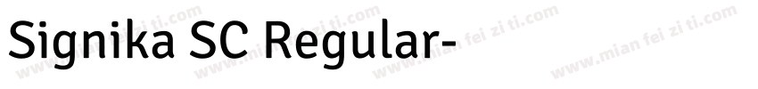 Signika SC Regular字体转换